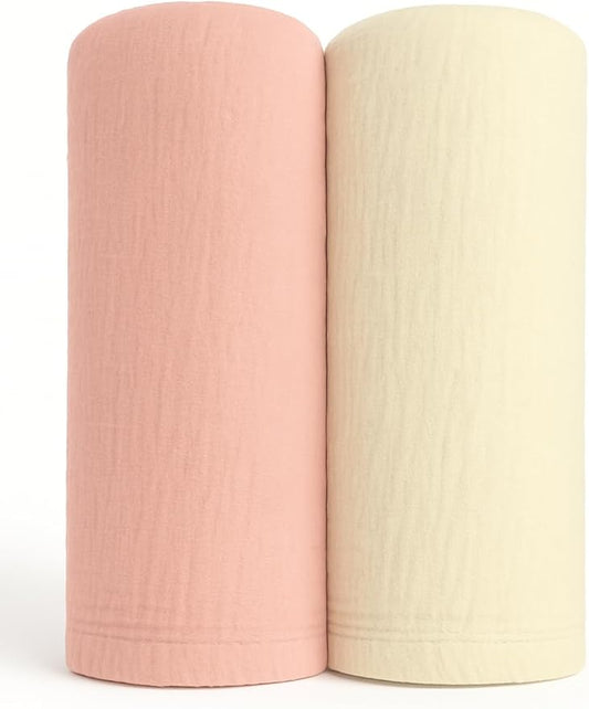 Soft 100% Cotton Swaddles for Newborns, 2- Pack - Large, Breathable Baby Blanket - Versatile, Durable Muslin Swaddle Blankets - Perfect Newborn Essentials