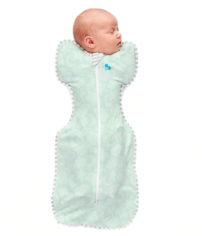 Love to Dream Organic Cotton Swaddle, Baby Sleep Sack, Swaddle Up Self-Soothing Swaddles for Newborns, Get Longer Sleep, Snug Fit Helps Calm Startle Reflex, 1.0 TOG Sleep Sack, Mint Celestial Dot