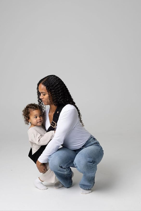 Mabē Monarch Toddler Sling Carrier – Ergonomic Hip Carry Support for Toddlers – Adjustable and Breathable Sling for Easy Up/Down & Comfortable Holding (16–45 lbs, Black)