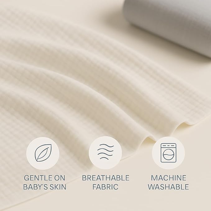 Soft 100% Cotton Swaddles for Newborns, 2- Pack - Large, Breathable Baby Blanket - Versatile, Durable Muslin Swaddle Blankets - Perfect Newborn Essentials