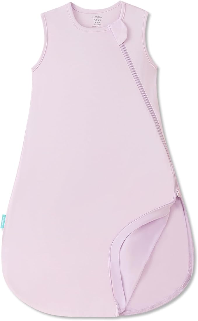 PurComfy Supersoft Sleep Sack 0.5 TOG, Premium Bamboo Viscose Sleeping Bag Thin Baby Wearable Blanket 2-Way Zipper Sleep Sack