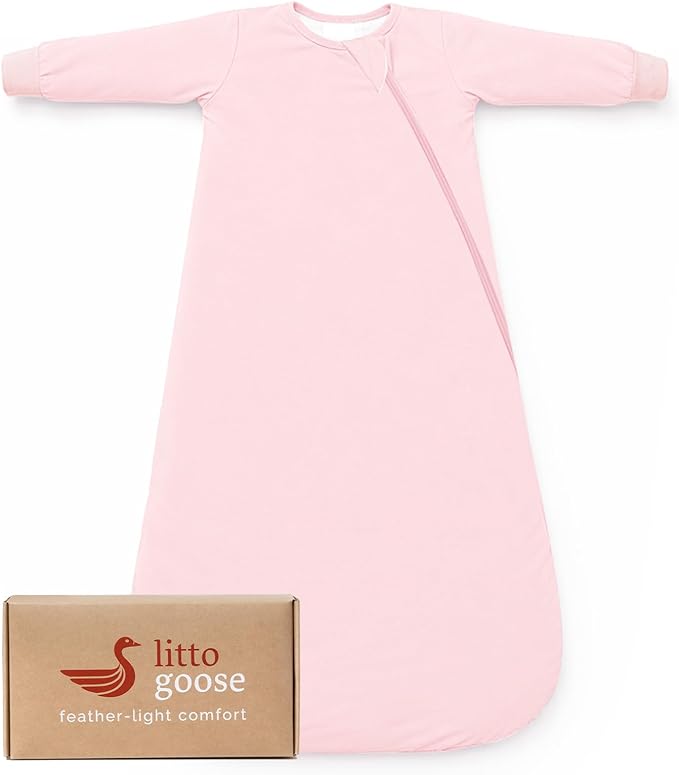 littogoose Baby Sleep Sack 1.0 TOG, Long Sleeve Wearable Blanket Soft Infants Sleeping Sack Boy Girl for 3-6 Months 2T-4T