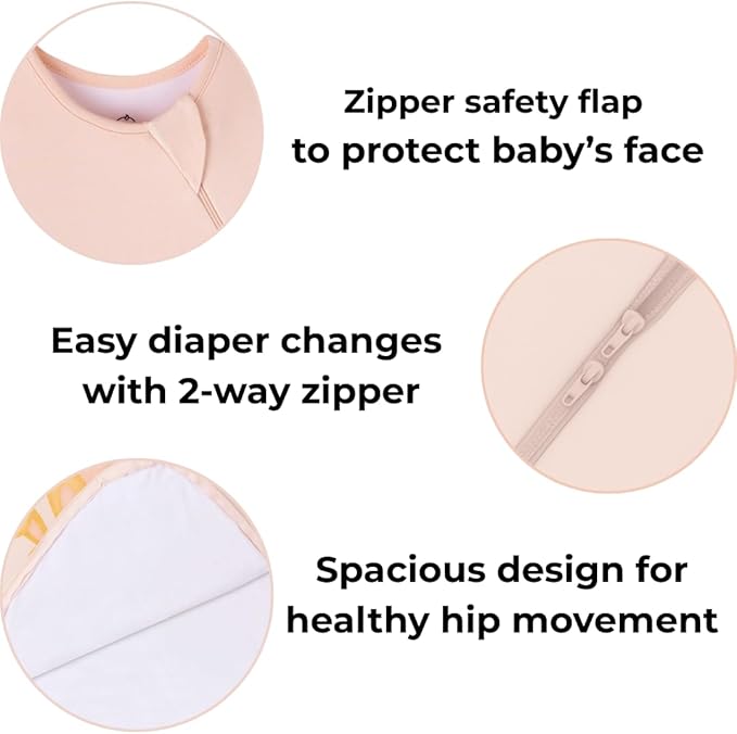 YumiBabe Premium Baby Sleep Sack, Organic Bamboo Wearable Blanket Ultra-Soft, Safe, Breathable Baby Sleeping Bag
