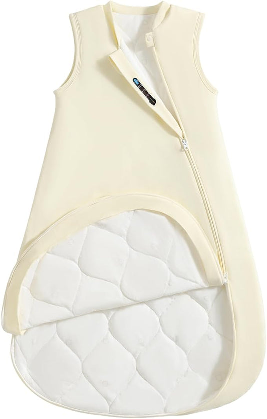 usbettas 1.0 Tog 2.5 Tog Baby Sleep Sack, 100% Cotton Baby Sleeping Bag 3-24M, 2-Way Zipper Baby Wearable Blanket