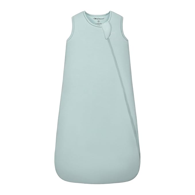 Mosebears Unisex Rayon Made from Bamboo Sleep Sack with 2-Way Zipper,2.5 Tog Baby Winter Sleep Sack (Calm Sage,18-36 Months)