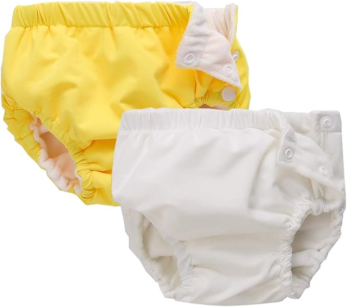 IIjnUhb Swim Diapers Baby Reusable 2 Pack,Washable Pants for 0-3 Years Boys Girls Swimming Lesson Shower Gifts
