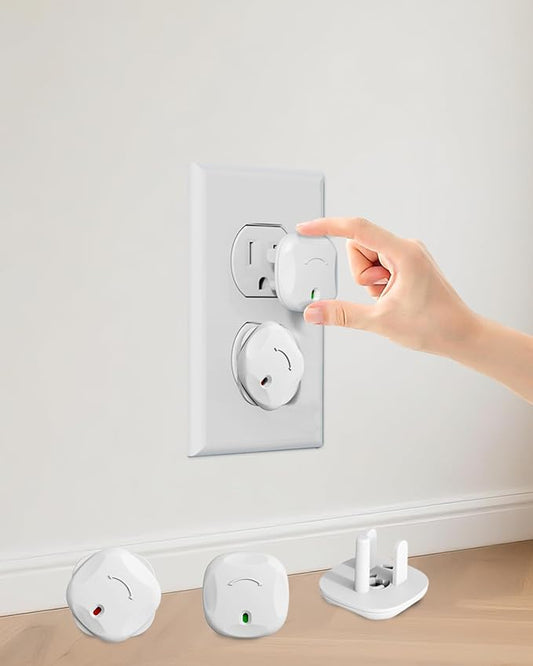 Outlet Covers Baby Proofing, 60 Pack Plug Covers Baby Proofing, Outlet Plug Covers for US 3-Prong to Prevent Electric Shock, Outlet Covers for Home, Office, School, Kindergarten, White