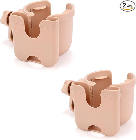 Accmor Stroller Cup Holder with Phone Holder, Bike Cup Holder, Universal Cup Holder for Uppababy Nuna Doona Strollers, 2-in-1 Cup Phone Holder for Stroller, Bike, Wheelchair, Walker, Scooter