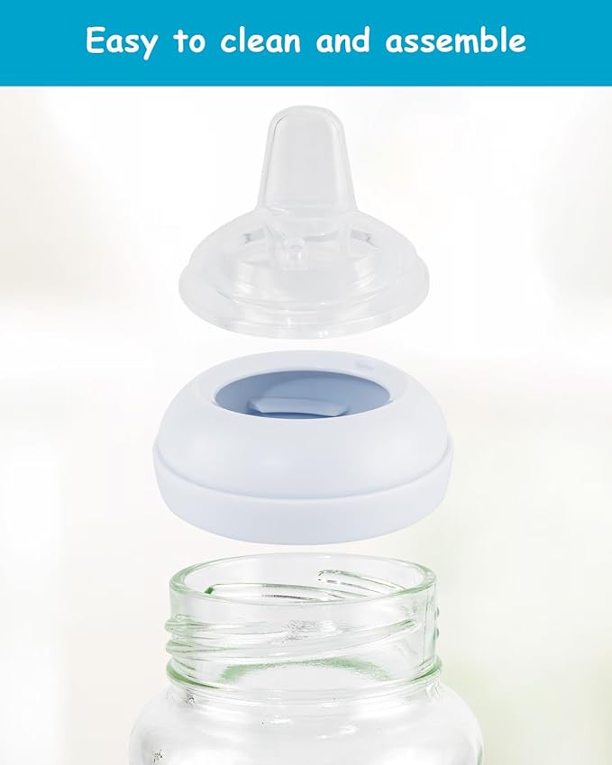 Sippy Cup Nipples for Philips Avent Natural Baby Bottles, My Grippy Spout Sippy Cup and Natural Trainer Sippy Cup, Soft 100% Silicone Sippy Spout Nipples, 6m+, 4 Count