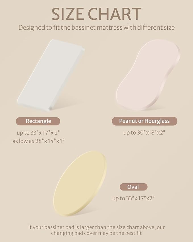 Blissful Diary Muslin Bassinet Sheets for Baby Girls Boys, Boho Soft Cotton Fitted for Oval Hourglass Rectangle Mattress, 2 Pack(Monstera&Dark Green)