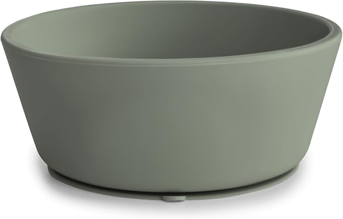 mushie Silicone Suction Bowl | BPA-Free Non-Slip Design (Dried Thyme)