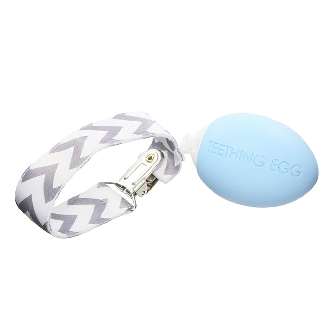 The Teething Egg Baby Teether – Freezable Teething Toy for Babies 3–6 Months up to 18 Months – Made in USA, Food-Grade TPE, Blue