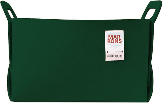 Collapsible Felt DEEPGREEN Storage Bin Large 14.6"x9.4"x9.4" – Foldable Basket with Handles for Closet, Laundry Room Organization, Toy Storage, Decorative Storage Bins for Shelves, Nursery