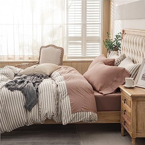 PURE ERA Jersey Knit 3pcs Bed Sheet Set 100% T-Shirt Cotton Super Soft Comfy Breathable Fits Mattress Up to 20" Extra Deep Pocket (Solid Petal Pink, Twin XL)