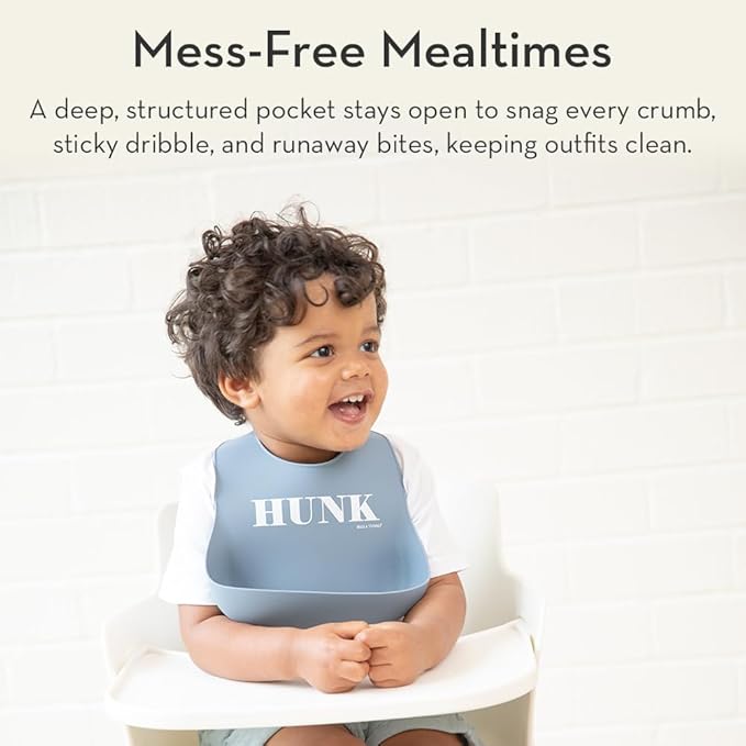 Bella Tunno Wonder Bib - Adjustable Silicone Baby Bibs for Girls, Durable and Waterproof BPA Free Silicone, Darling