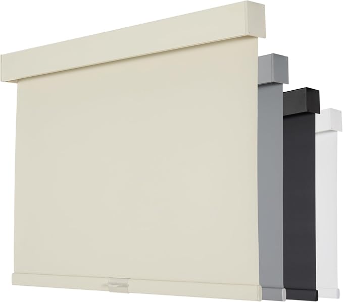 Persilux Blackout Roller Blinds for Indoor Windows, Cordless Roller Shades with Valance, Thermal Insulated Fabric Window Shades & Blinds, UV Protection Shades for Home and Bedroom (Beige,34"W x 64"H)