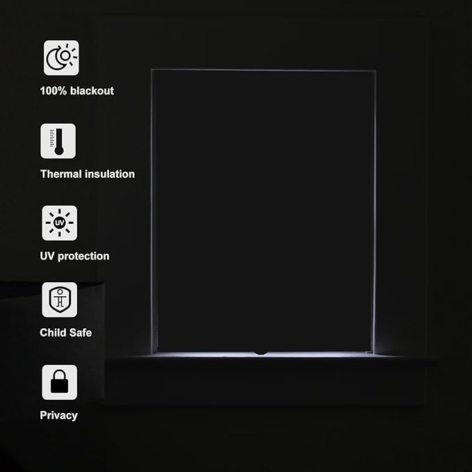 MYshade Cordless Blackout Cellular Shades for Windows, Honeycomb Window Shades with Thermal Insulation, Child & Pet Safe Room Darkening Shade, Easy Install, 32" W x 64" H, Black
