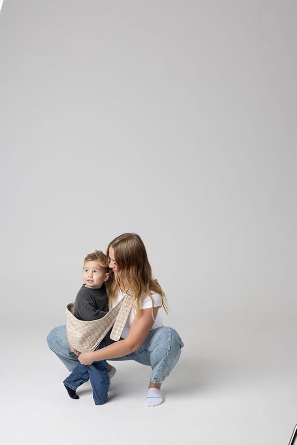Mabē Monarch Toddler Sling Carrier – Ergonomic Hip Carry Support for Toddlers – Adjustable and Breathable Sling for Easy Up/Down & Comfortable Holding (16–45 lbs, Houndstooth)