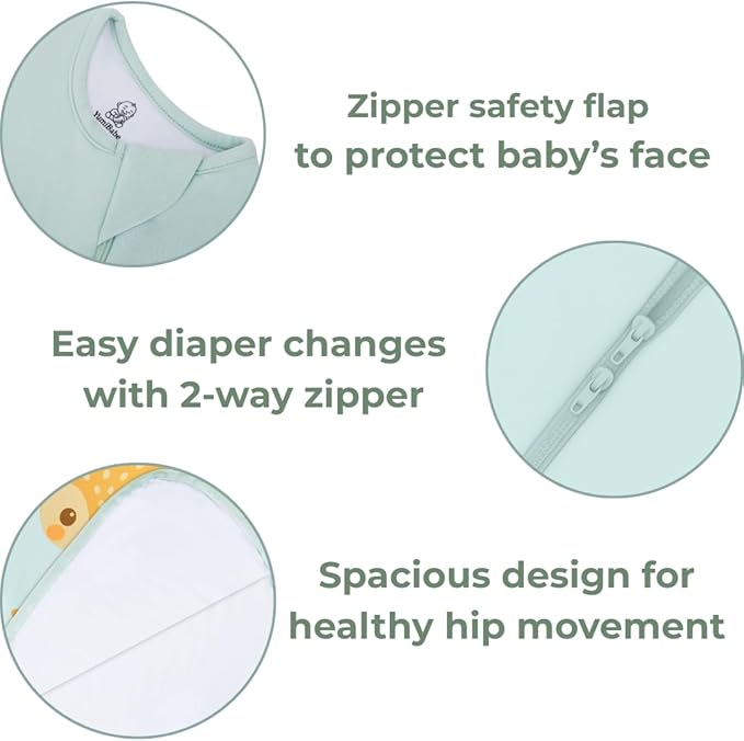 YumiBabe Premium Baby Sleep Sack, Organic Bamboo Wearable Blanket Ultra-Soft, Safe, Breathable Baby Sleeping Bag