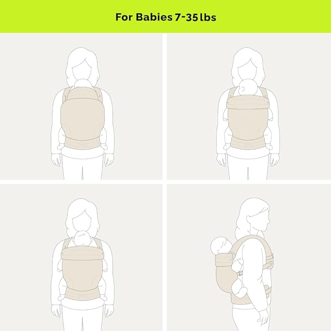 Ergonomic Baby Carrier Newborn to Toddler, Lightweight & Breathable Cotton Infant Carrier for Hands Free Comfort (Denim)