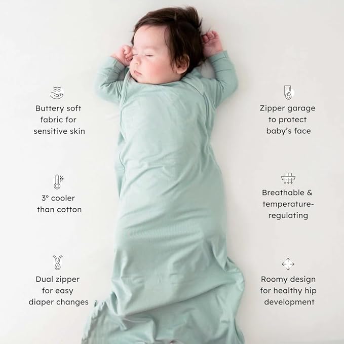 KYTE BABY Unisex Sleep Bag for Babies and Toddlers, Rayon Made From Bamboo, 0.5 Tog (Medium, Sage)