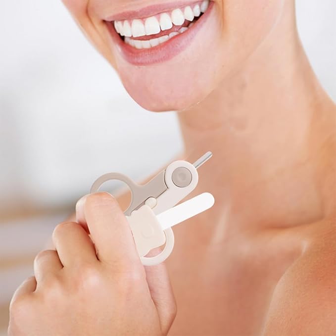 Baby Nail Scissors Set for Newborns 2-Piece Safety Fingernail Trimmer Kit Rounded Tip for Infant Use Travel-Friendly Nail Care Tools