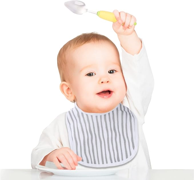 Hakochia Waterproof Baby Bibs Organic Cotton Super Soft and Absorbent With Adjustable Snap for Baby Boys and Girls