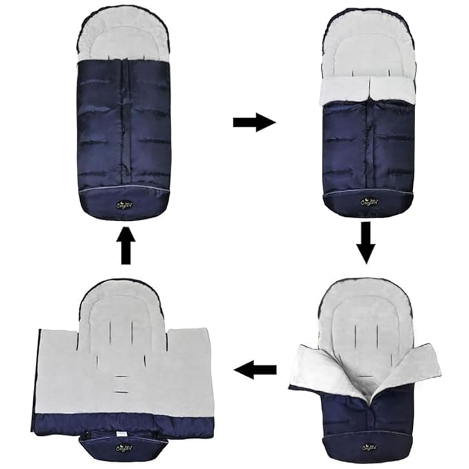 Winter Outdoor Toddler Standard Stroller Bunting Bag, Waterproof, Winter Cozy Toe,Height&Length&Temperature Adjustable, Toddler Footmuff