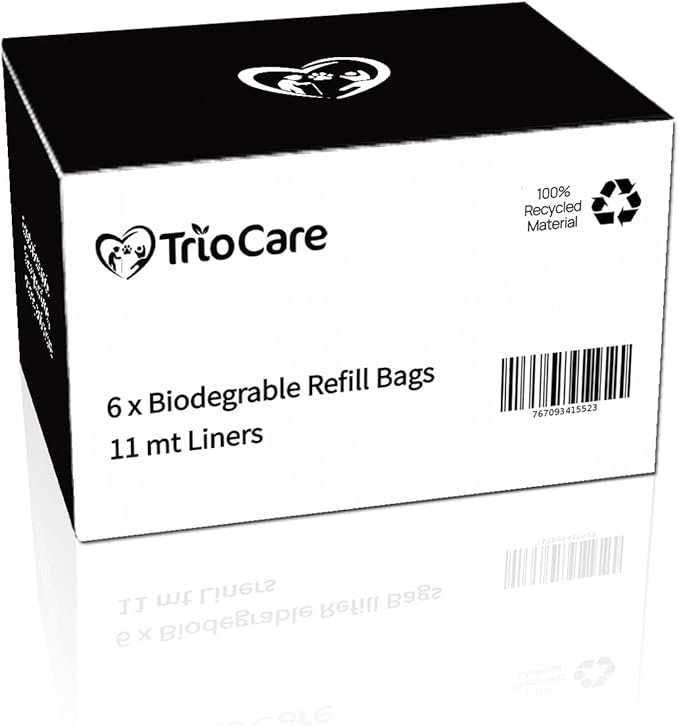 TrioCare - 6 Pack Diaper Refill Liners Bags - Hold Up To 3528 Count Diapers - Disposable Biodegradable Diaper Pail Liners – Adult Senior Baby Smell Odor Locking Blocking Eliminator Bags
