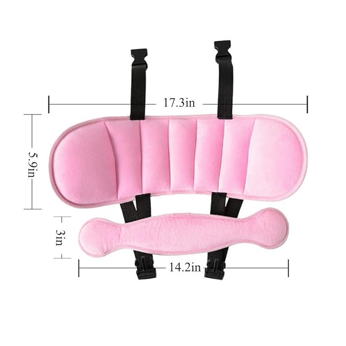 Child Car Seat Head Support - Baby Safety Car Seat Neck Relief Holder, Adjustable Head Band Strap Headrest, Baby & Kids Travel Accessories, Grey