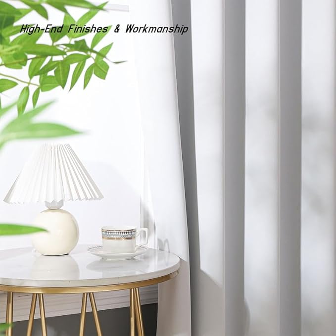 Extra Long Blackout Curtains - 2 Story High Living Room Drapes - Tall Curtains for High Ceiling or Long Window - 144 156 168 192 204 216 240 Inch 12ft-20ft Length(1 Panel,Greyish White, 100″x228″)
