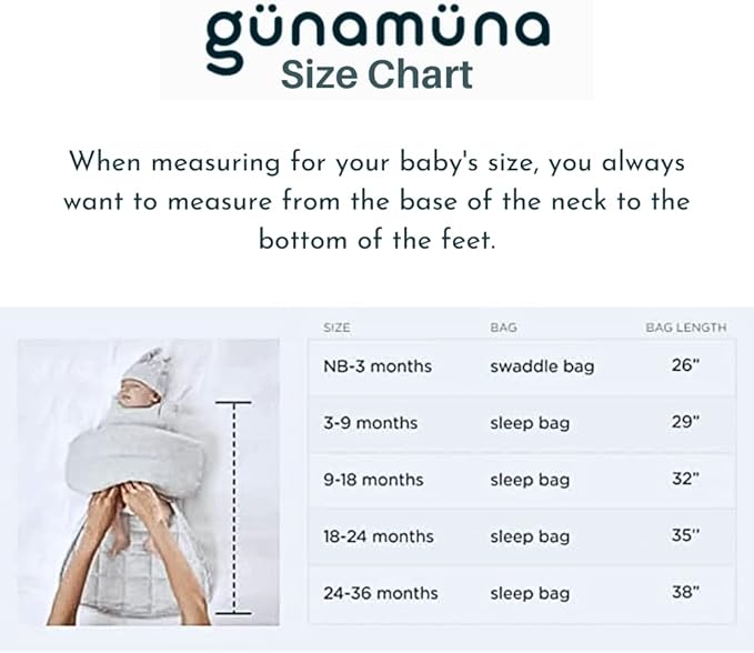 GUNAMUNA Sleep Sacks for Babies Toddlers and Newborns, Easy Changing Diaper Zipper, Cozy, 2.5 TOG