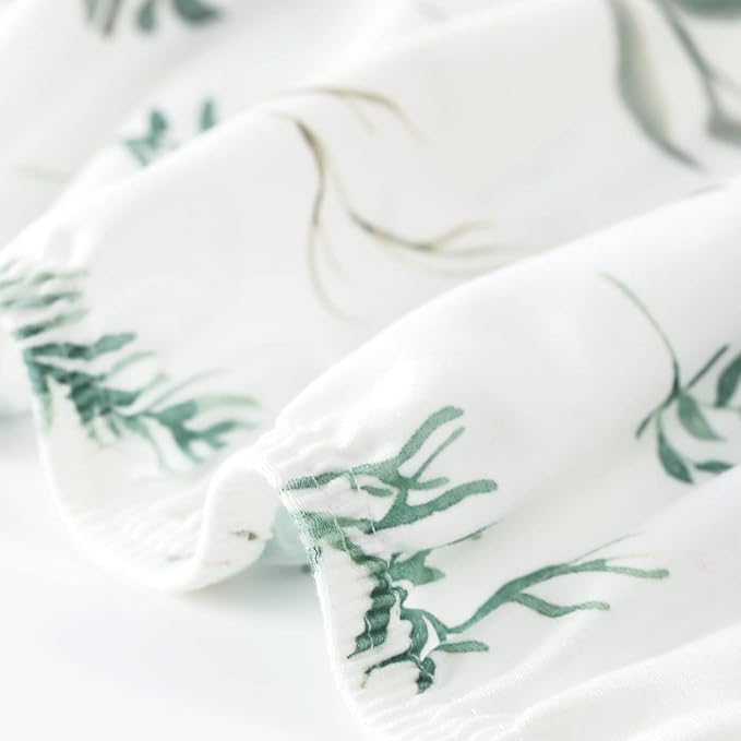 Stretchy Ultra Soft Jersey Knit Fitted Crib Sheets Set 2 Pack, Fit All Standard Crib Mattress Pads, Breathable Crib Sheet for Girls, Watercolor Daisy Flowers