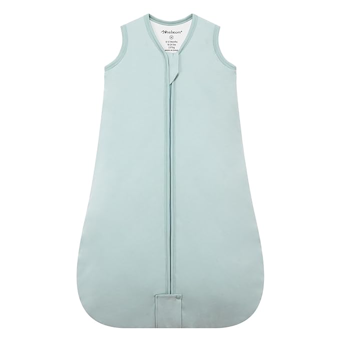 Mosebears Sleep Sack Baby Winter Wearable Blanket with 2-Way Zipper,2.5 TOG Cotton Sleep Sack Unisex (Calm Sage, 18-24 Months)
