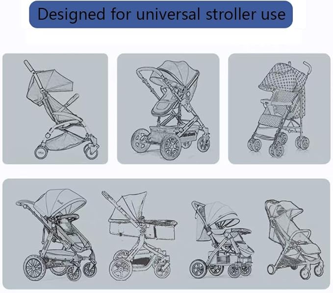 Baby Mosquito Net for Stroller, Perfect Bug Net for Stroller/Bassinets/Cradles/Playards/Pack N Plays and Portable Mini Crib, Durable Baby Insect Netting, Black