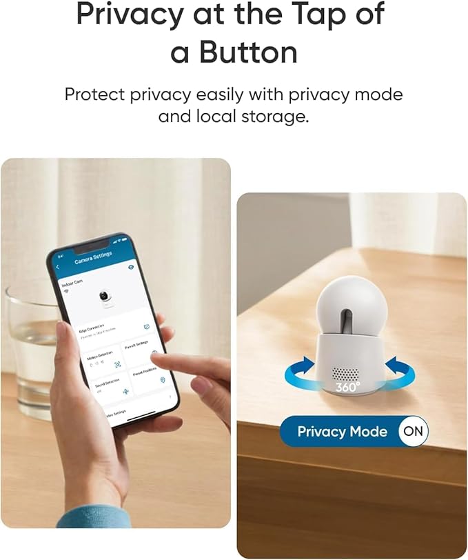 eufy Security Indoor Camera E30, Latest Generation, 4K UHD Security Camera, Pet/Dog/Baby Camera with Phone app, Color Night Vision, Human/Pet Auto Tracking, 360° Coverage, Works with Homekit, White
