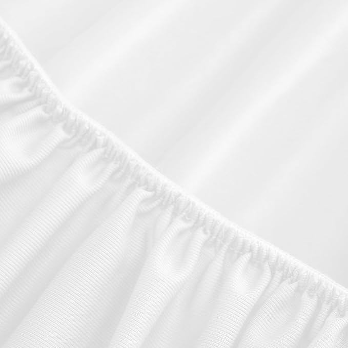 2 Pack Queen Mattress Protector Waterproof, Noiseless & Soft Coverage Queen Size Mattress Cover Fitted Sheets with Deep Pocket up to 14", Super Breathable & Easy Wash Mattress Protector