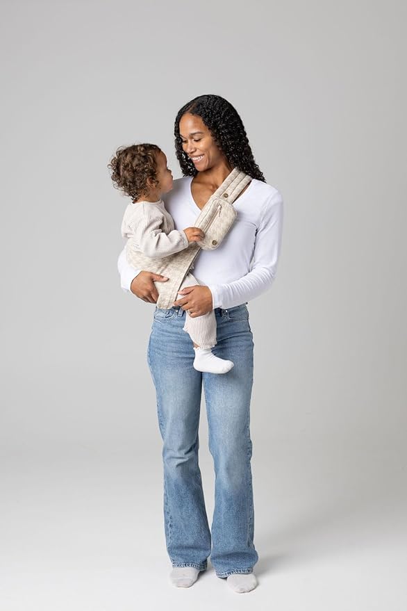 Mabē Monarch Toddler Sling Carrier – Ergonomic Hip Carry Support for Toddlers – Adjustable and Breathable Sling for Easy Up/Down & Comfortable Holding (16–45 lbs, Houndstooth)