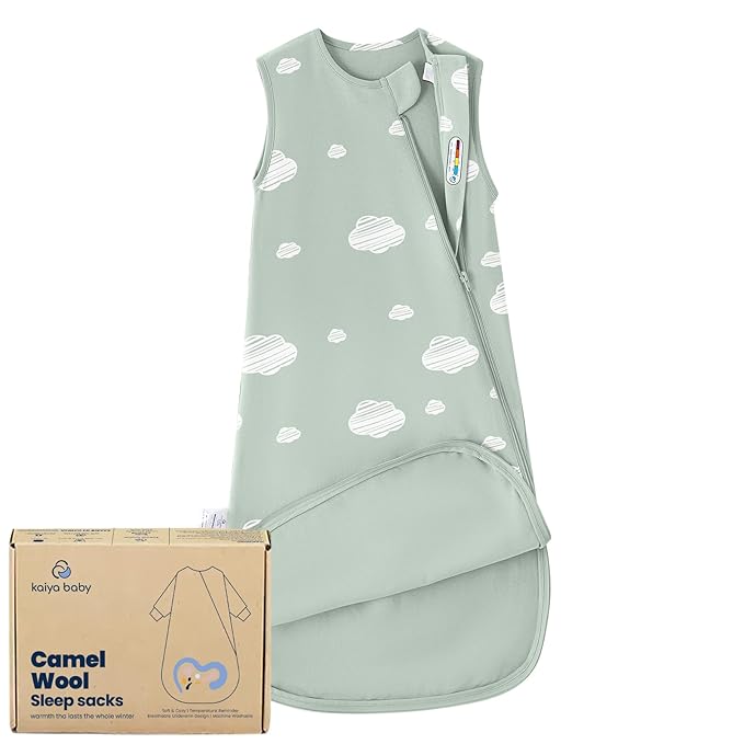 kaiya baby Unisex Sleeping Bag for Babies and Toddlers 0.5 Tog Sleep Sack 6-18 Months, Newborn Sleep Sack, Wearable Blanket Baby, One Piece Sleeveless, Gifts for Baby