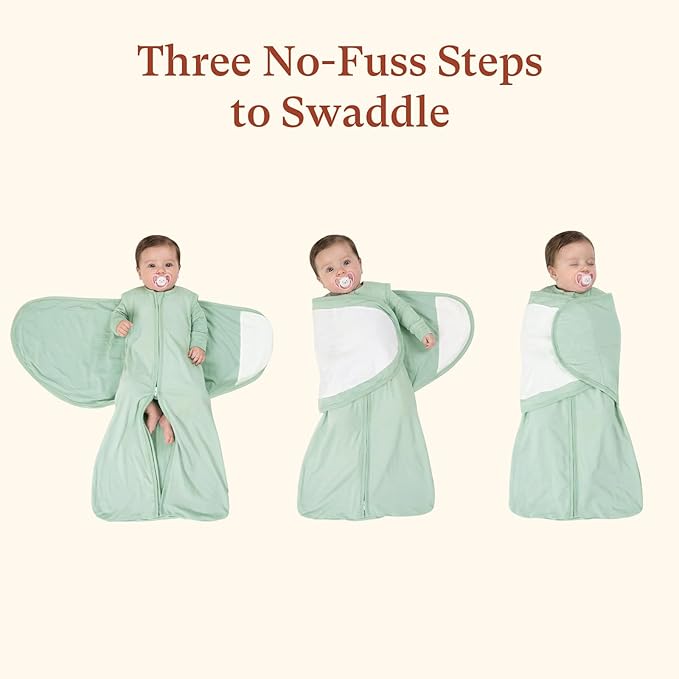 littogoose 2-Pack 0.5 TOG Newborn Sleep Sack, All-in-One Swaddle Wrap with Silent Velcro for Infants (0–3 Months)