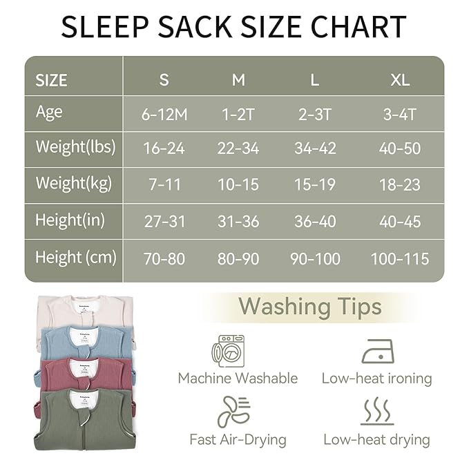 BubblePanda Rayon Made from Bamboo Toddler Sleep Sack with Feet 24-36 Months 1.0 Tog Breathable Sleep Sack 2t-3t Ultra Soft Baby Wearable Blanket with Legs Unisex Sleeping Bag with 2-Way Zipper