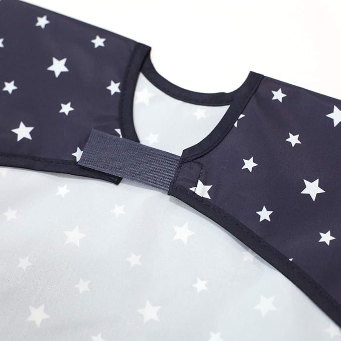 Plie Long Sleeve Waterproof Bib for Toddlers – Soft Feeding Smock for Baby Mealtime, Self-Feeding, BPA-Free, Easy Clean