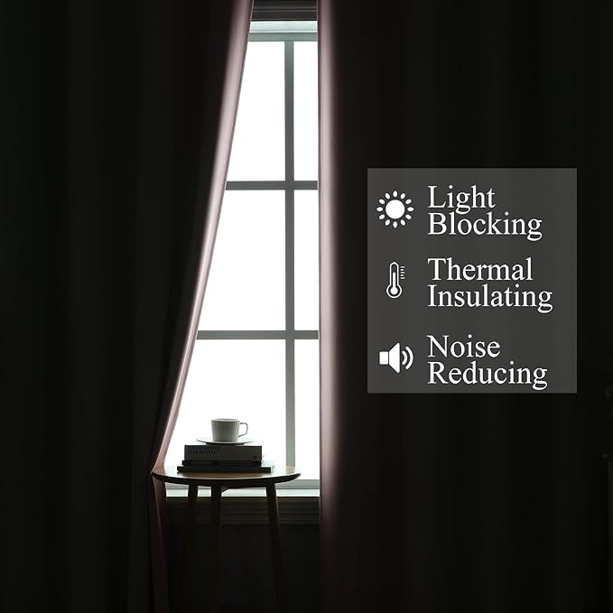 Estelar Textiler Pink and Sage Green Ombre Blackout Curtains 45 Inch Length 2 Panels, Full Room Darkening Gradient Drapes for Kitchen, Thermal Insulated Grommet Short Curtains for Bathroom, 42Wx45L