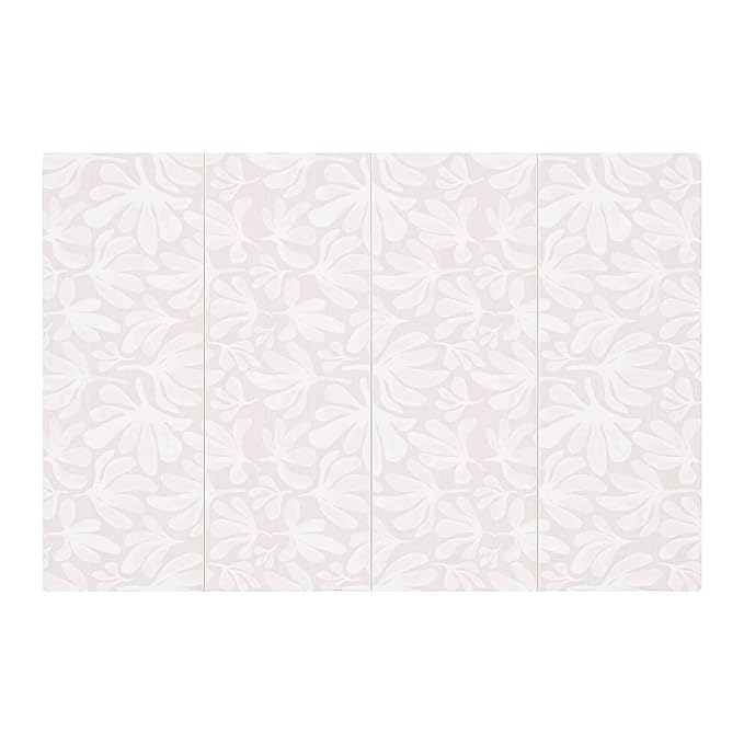 Toddlekind Tumble Mat – Foldable Memory-Foam Play Mat 4 × 6 ft – Cushioned Tumbling, Non-Toxic & Vegan Leather, Easy-Wipe, Portable Baby Play Gym (Blush/Nude)