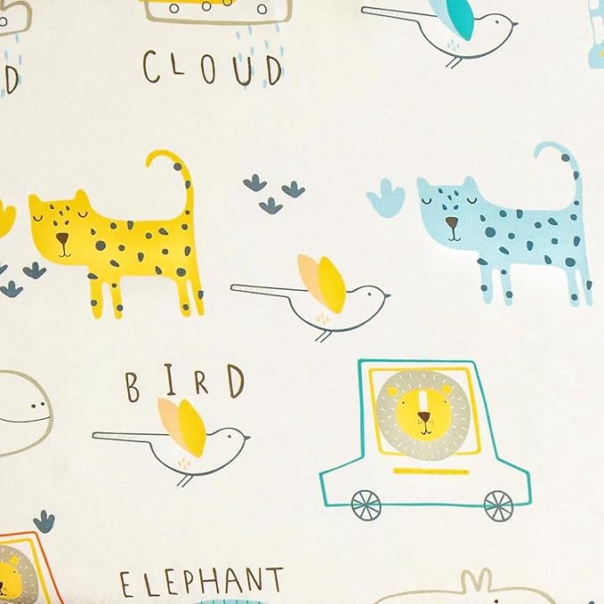 SDIII Animal Pack N Play Sheets Fitted 2 Pack Stretchy Microfiber Jersey Knit Elephant Mini Crib Sheet for Mattress 38x26 Soft Toddler Playard Bedding
