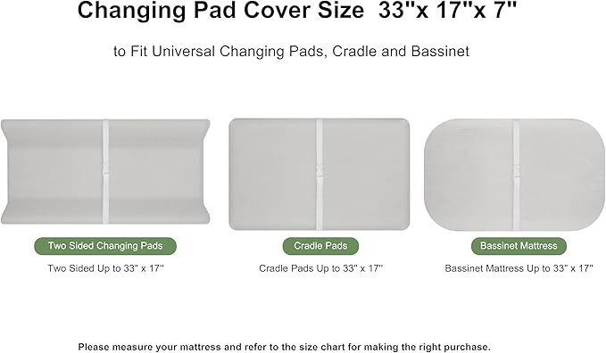 PET REJOIR Muslin Changing Pad Cover for Baby Girls Boys-2 Pack 17"x 33" Cotton Soft Breathable Diaper Changing Pad Cover-Cozy Changing Pad Sheets-Neutral Taupe Brown & Light Beige