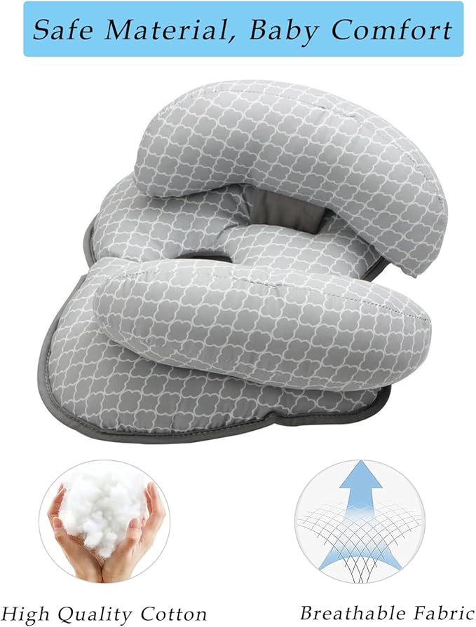 Baby Head and Neck Support -Upgrade 2 in 1 Baby Travel Pillow Banana Shape Adjustable Baby Support Pillow,Toddler Car Seat Stroller Neck Support Travel Pillow for Toddler Boys Girls