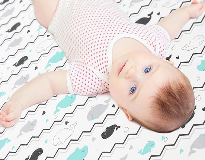 Pack n Play Sheets, BROLEX 2 Pack Mini Crib Sheets,Stretchy Portable Fitted Playard Sheet Set, Convertible Playard Mattress Cover,Ultra Soft Breathable Material,Elephant Whale