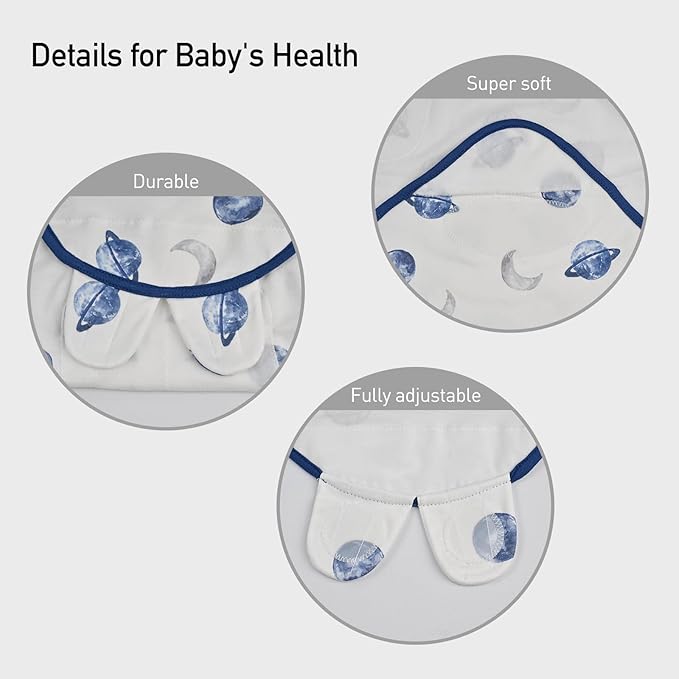 Organic Baby Swaddle Sleep Sacks, 3-Pack Swaddles for Newborns Baby Essentials, Infant 0-3 Months, 100% Cotton Soft & Snug Adjustable Wrap Nursery Swaddling Blankets Improves Sleep