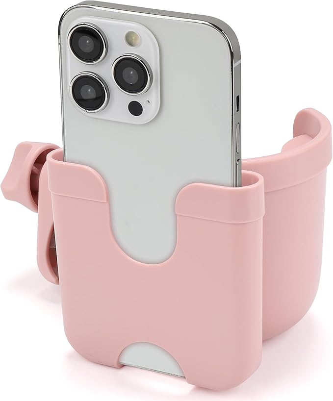 Accmor 2-in-1 Walker Cup Holder with Phone Holder, Wheelchair Cup Holder, Rollator Cup Holder, Cup Phone Holder for Walker, Wheelchair, Rollator, Mobility Scooter